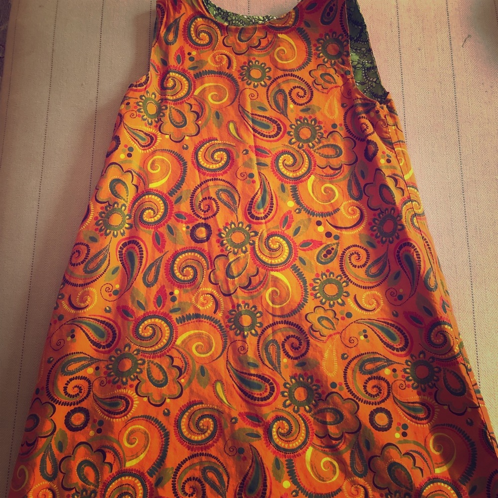 Girls reversible A line boutique dress! Size 6X.